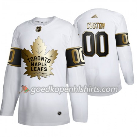 Toronto Maple Leafs Custom Adidas 2019-2020 Golden Edition Wit Authentic Shirt - Mannen